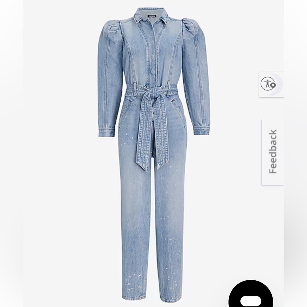 EUC Express Women's Light Blue Denim Overalls